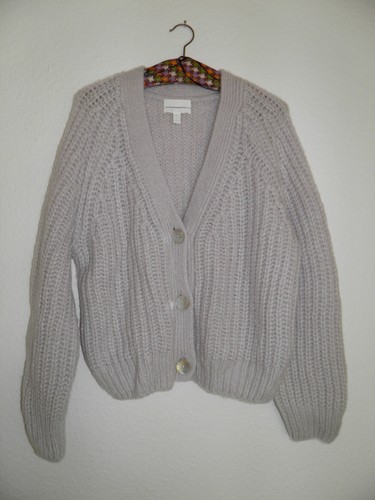 Wool blend strickjacke - wool,