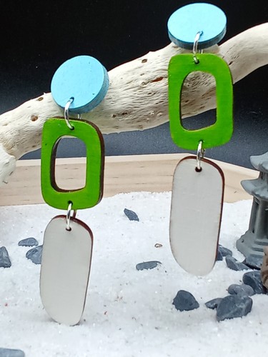 Holz ohrstecker earing wood - holz,