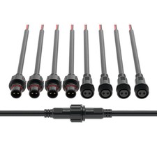 2polig Wasserdicht LED Licht Kabelverbinder Kabelstecker Stecker Buchse Kit