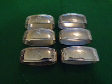 Auerhahn Dekor Augsburger Faden große Serviettenringe 6 Personen 800er TOP !