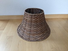 Korb Lampenschirm Rattan Geflecht Boho Dekoration Vintage 36 cm