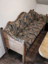 Truhen Sitzbank mit Stauraum gepolstert mit 2 Stühlen Kiefer gelaugt und geölt