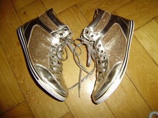 SPORT Stiefeletten Chucks Boots Damen Goldfarben Gr. 38 Synthetik gefüttert