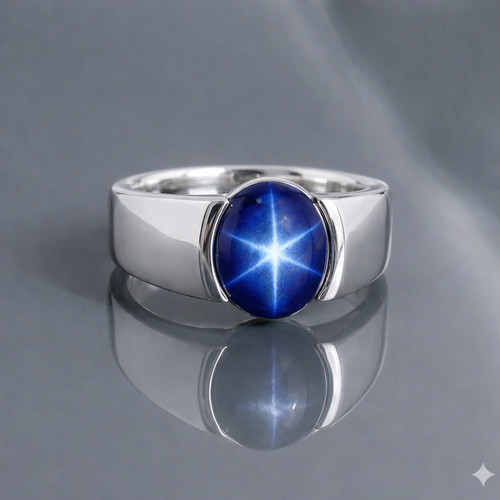 Blauer stern saphir - blauer,