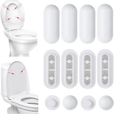12st WC Sitz Puffer Deckel Toilettensitz Auflagestopfen 8 Ringpuffer 4 Deckelpuf