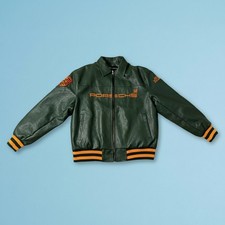 Grüne Porsche Leder Jacke