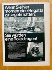 Rolex Submariner Wenn Sie morgen...Regatta 1969 Vintage Watch Ad Werbung Reklame
