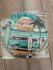 Blech Metall Schild Bus Bulli Van Camper  Deko Surfer Strand Beach