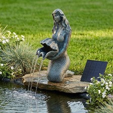 Solar Brunnen Meerjungfrau