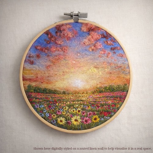 Handbestickter wandbild reifen - handbestickter, wandbild-reifen