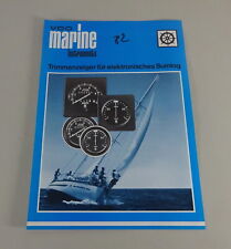 Prospektblatt / Broschüre VDO Trimmanzeiger für Sumlog Stand ca. 1982