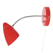 Wandlampe Wandleuchte Retro Vintage Design Schwenkarm Metall Rot MEGA SALE