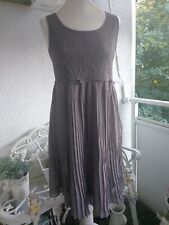 EDC ESPRIT Traum Kleid Gr 36 stone grau/braun Plissee wNEU