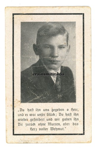 Orig sterbebild jugend pimpf - orig.,