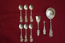 Kaffee-Besteck Hildesheimer Rose aus 800er und 835er Silber