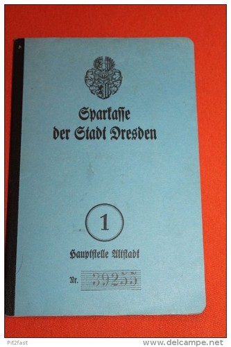 Altes sparbuch dresden 1945 - sparbuch,