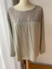 Tandem, Transit, Bluse, hellgraugrün, 40, Seide, neu