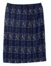 Rock mit Gummizug Gr. 40 Dunkelblau/Weiß Damen Freizeitrock RPW