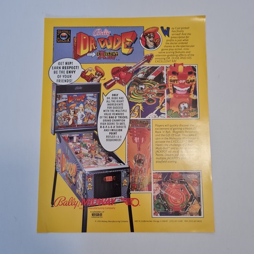 Bally dude pinball - dr, flyer