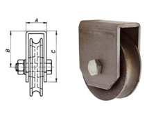 Seilrolle 60 mm Achse 8 mm mit