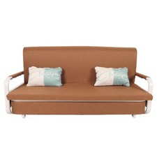B-Ware Schlafsofa MCW-M83, Bettkasten Liegefläche, 190x185cm, Stoff/Textil braun