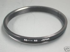 Filteradapterring  55-52 52-Filter in E55 Objektivgewinde Lens Mount