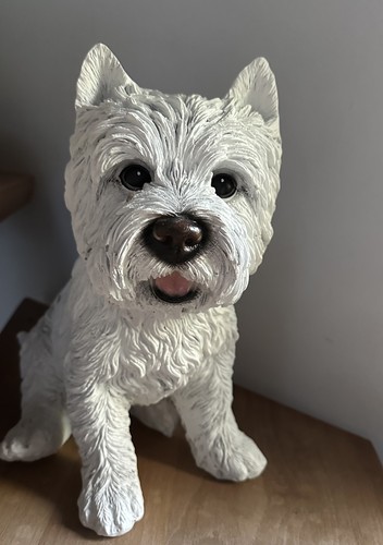 Gartenfigur hund westi west - hund,