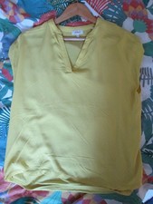 Blusenshirt Shirt Bluse S. Oliver Gr. M gelb Viskose oversize