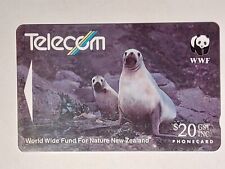 Neuseeland - New Zaeland Telecom Limited Phoncard - WWF-Nz - Sea Lion - gebr.