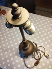 Tischlampe 2x E27 Chippendale Retro Vintage Messing Kugel gut erhalten