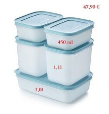 Tupperware Gefrierdosen Set 5 teilig Eiskristall Gefrierset Gefrierbehälter Neu
