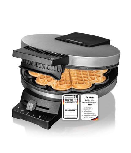 Waffeleisen cloer 189 herzform - waffeleisen,