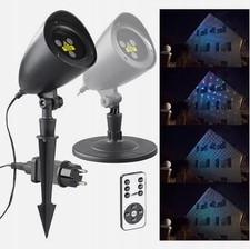 Lunartec RGB-Laserprojektor mit Sternenlichteffekt und Fernbedienung, IP65
