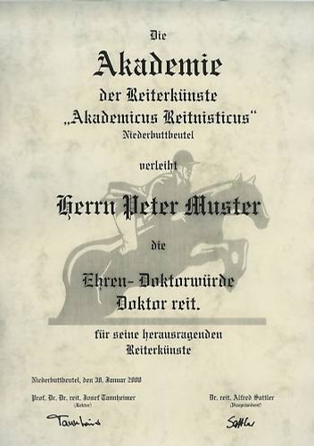 Diplom urkunde ehren doktor - urkunde,