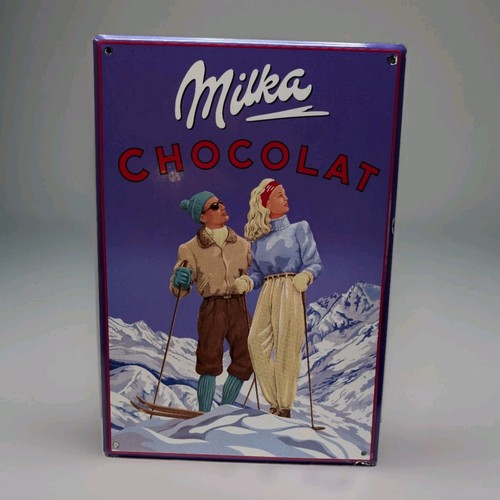 Milka schokolade emaille - milka schokolade,