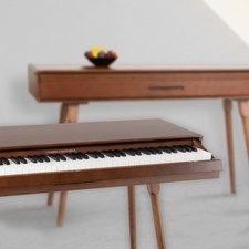 88 Tasten Digital E-Piano Klavier Design Holz Tisch 3 Pedale USB MIDI Walnuss