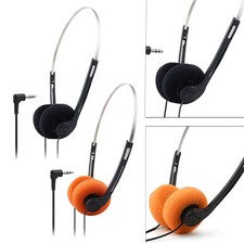 Kopfhörer im Retro-Stil mit Stirnband für unterwegs im Flugzeug, Laufen im