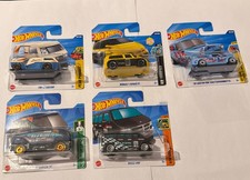 Hot Wheels Vans 5er Set VW T3 Renault Espace Austin Mini Dodge Van Baja Bison T5