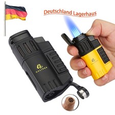 Galiner Zigarren Feuerzeuge Winddicht Sturmfeuerzeug 4 Taschenlampe Jet Flammen