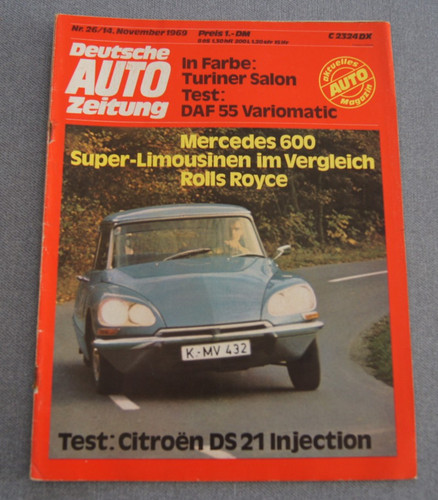 Auto zeitung 1969 citroen - 26/1969,