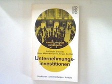 Unternehmungsinvestitionen.  (Nr. 338) Schmidt, Rolf-Bodo: