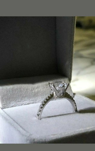 2ct runder moissanit solitaire - moissanit,