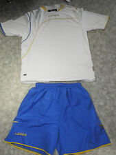 Aktion !!  14 Kurzarm-Trikot-Sets  GINEVRA von "LEGEA"  weiß/ azur  XL