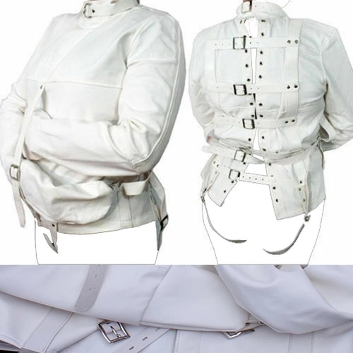 Leder zwangsjacke bdsm - pu,