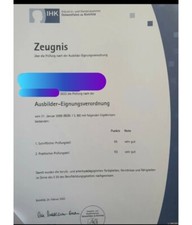 Ausbildereignungsprüfung, Konzept praktische Prüfung, AEVO, AdA-Schein, Note 1