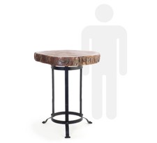 Steh-Tisch Baumscheibe Schmiede-Eisen Stahl Bar-Theken-Tisch