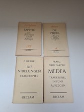 4x Reclam Trauerspiele Theater: Nibelungen Sappho Perser Medea Grillparzer 