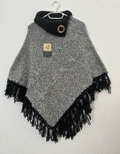 Damen poncho strick - poncho,