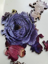 Holzpuzzle "Blumenherz" für