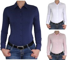 Bodybluse, Blusenbody, Bluse langarm in verschiedene Farben und Größen